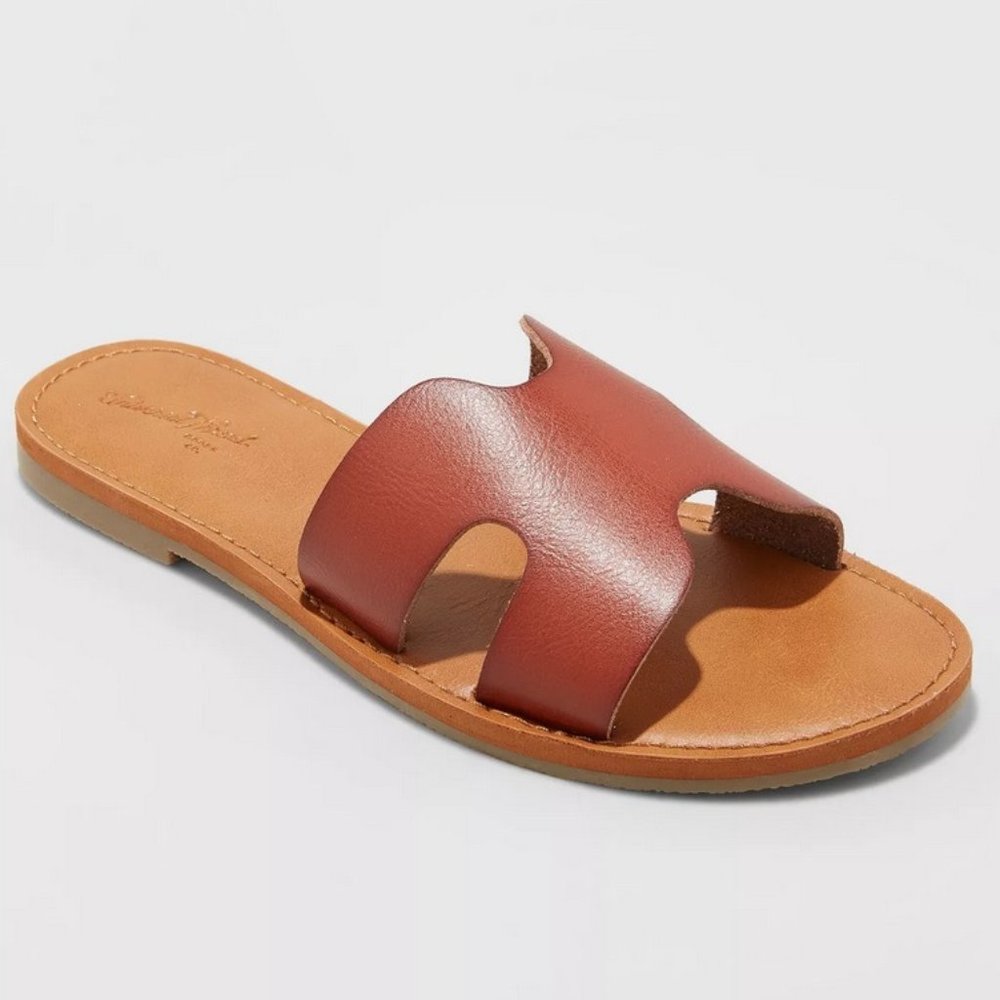 NWT  Brown Jenny Slide Sandals